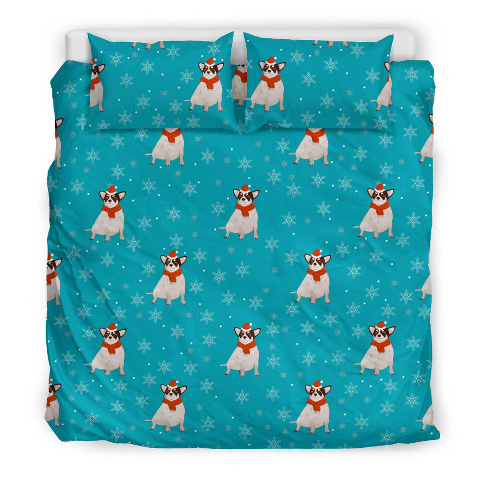 Fat Chihuahua Christmas Pattern Bedding Set