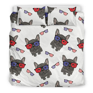 French Bulldog Sunglass Pattern Bedding Set