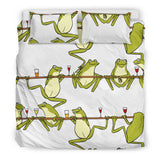 Frog drunk Pattern Bedding Set