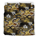 Gold Dragon Pattern Bedding Set