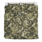 Green Camo Camouflage Flower Pattern Bedding Set