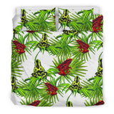 Green Red Frog Pattern Bedding Set