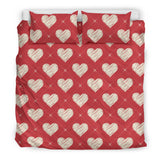 Heart Red Pattern Bedding Set