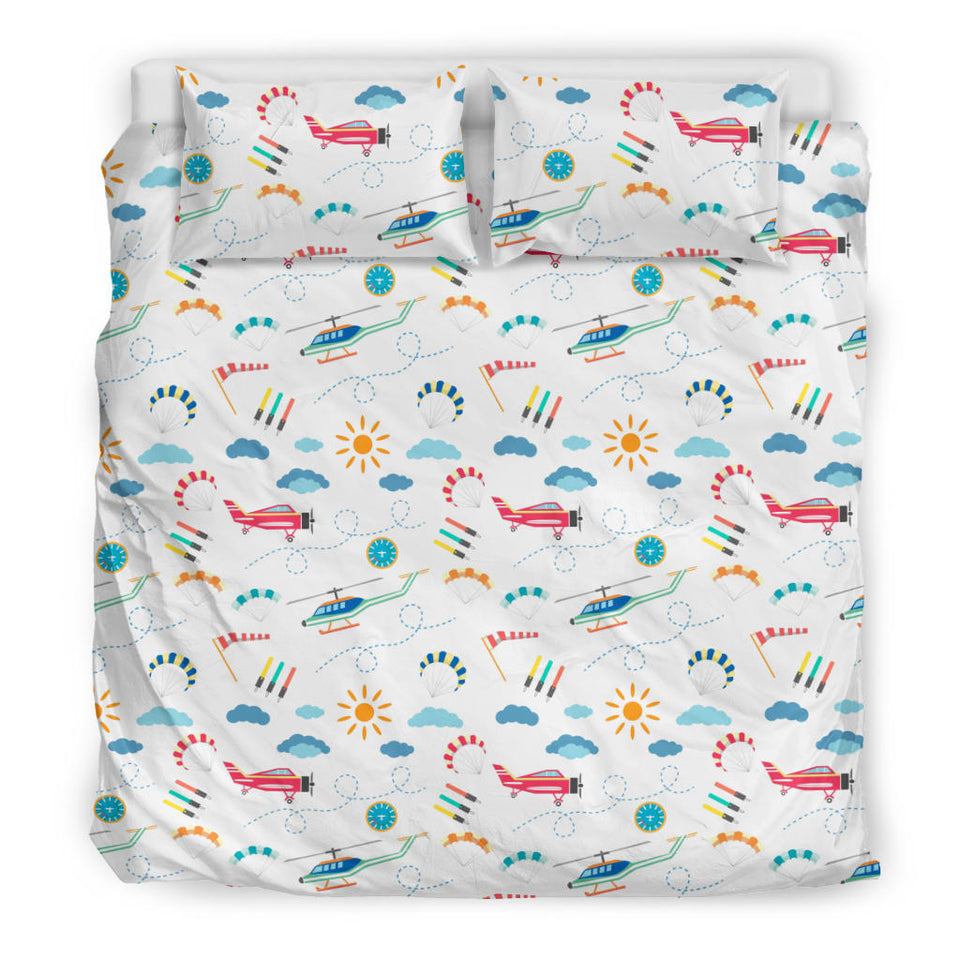 Helicopter Plane Pattern Bedding Set