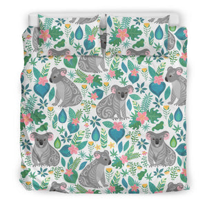 Koala Leaves Pattern Bedding Set