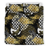 Koi Fish Carp Fish Japanese Pattern Bedding Set