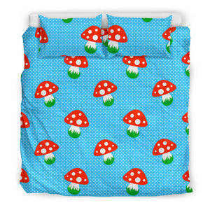 Mushroom Pokkadot Pattern Bedding Set