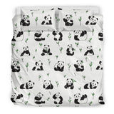 Panda Pattern Background Bedding Set