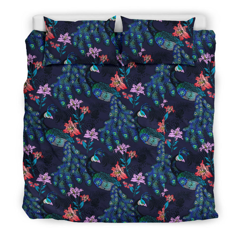 Peacock Feather Pattern Bedding Set