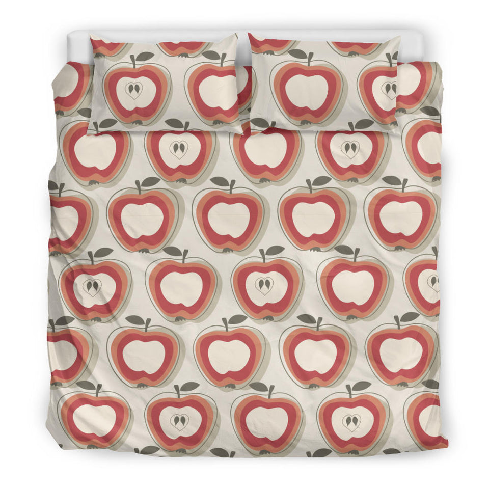 Red Apple Pattern Bedding Set