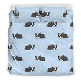 Sleep Boston Terrier Bone Pattern Bedding Set