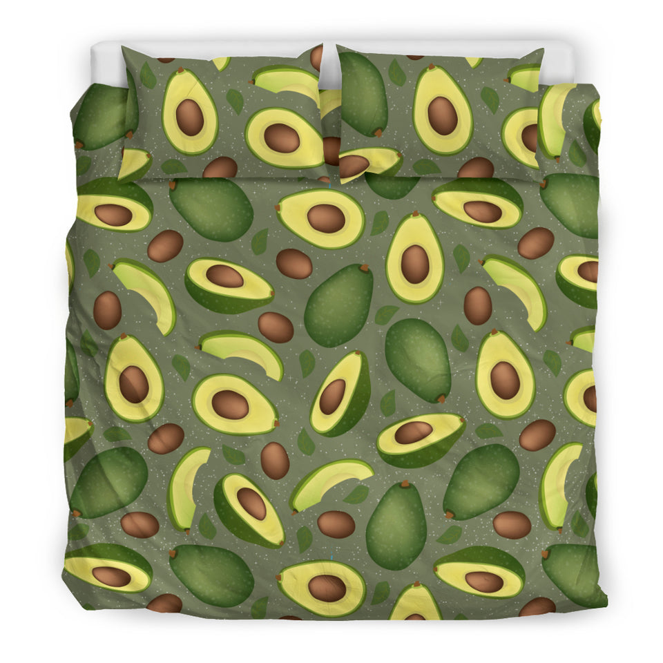 Avocado Pattern Background Bedding Set