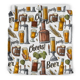 Beer Cheer Pattern Bedding Set