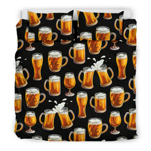 Beer Pattern Background Bedding Set