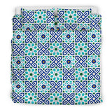 Blue Theme Arabic Morocco Pattern Bedding Set