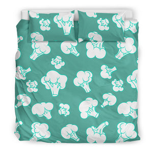 Broccoli Pattern Green background Bedding Set