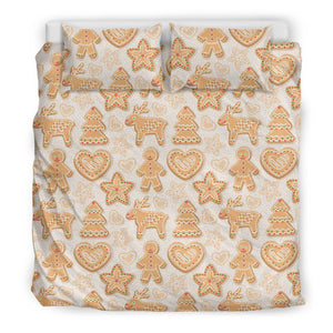 Christmas Ginger Cookie Pattern Bedding Set