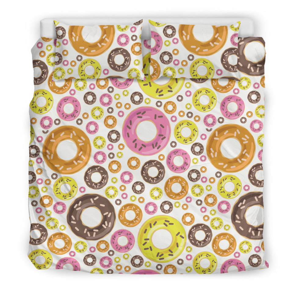 Colorful Donut Pattern Bedding Set