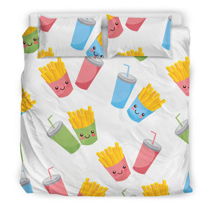 Colorful French Fries Pattern Bedding Set