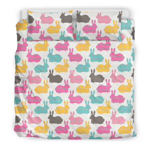 Colorful Rabbit Pattern Bedding Set