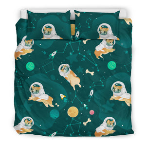 Corgi Astronaut Pattern Bedding Set