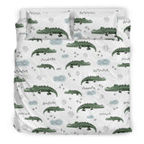 Crocodile Pattern Background Bedding Set