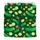Cucumber Pattern Background Bedding Set