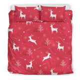 Deer Pattern Background Bedding Set