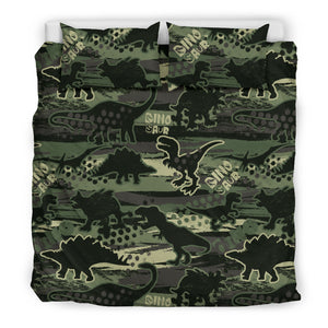 Dinosaur Camo Pattern Bedding Set