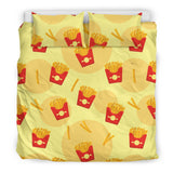 French Fries Pattern Background Bedding Set