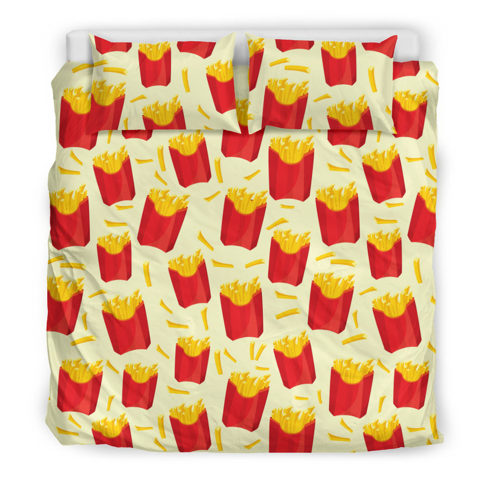 French Fries Pattern Theme Bedding Set