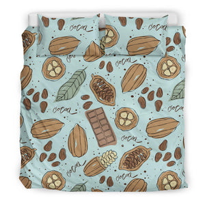 Hand Drawn Cocoa Pattern Bedding Set