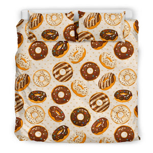 Chocolate Donut Pattern Bedding Set