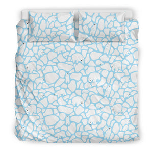 Polar Bear Ice Pattern Bedding Set