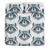 Raccoon Head Pattern Bedding Set