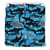 Shark Pattern Background Bedding Set