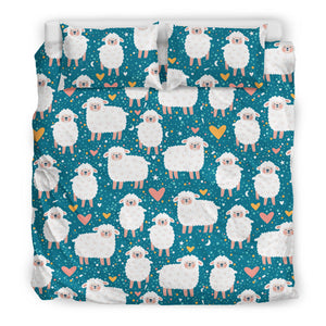 Sheep Heart Pattern Bedding Set