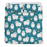 Sheep Heart Pattern Bedding Set