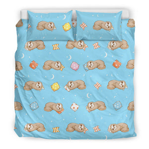 Sleep Sloth Pattern Bedding Set