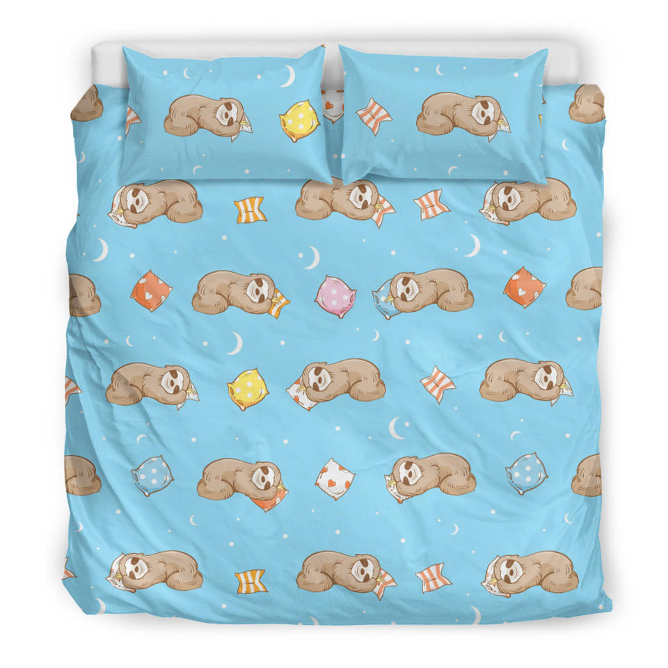 Sleep Sloth Pattern Bedding Set