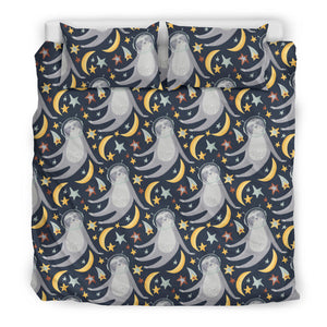 Sloth Astronaut Pattern Bedding Set