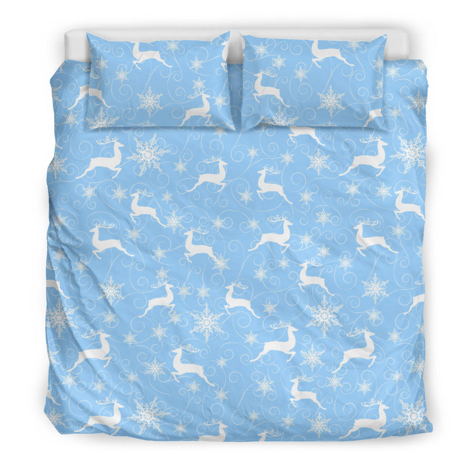 Snowflake Deer Pattern Bedding Set