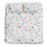 Starfish Pattern Background Bedding Set