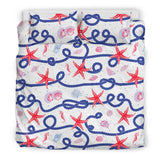 Starfish Shell Rope Pattern Bedding Set