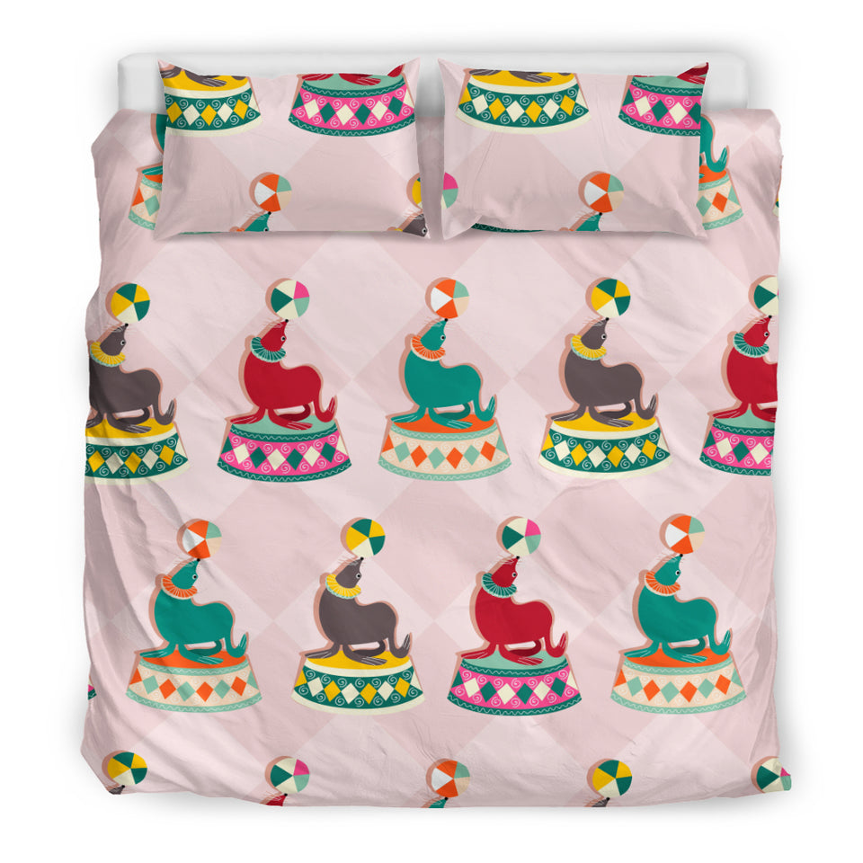 Colorful Sea Lion Pattern Bedding Set