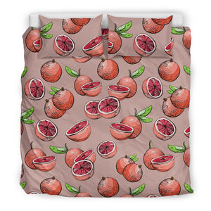 Grapefruit Pattern Background Bedding Set