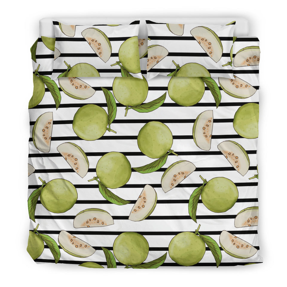 Guava Pattern Stripe background Bedding Set