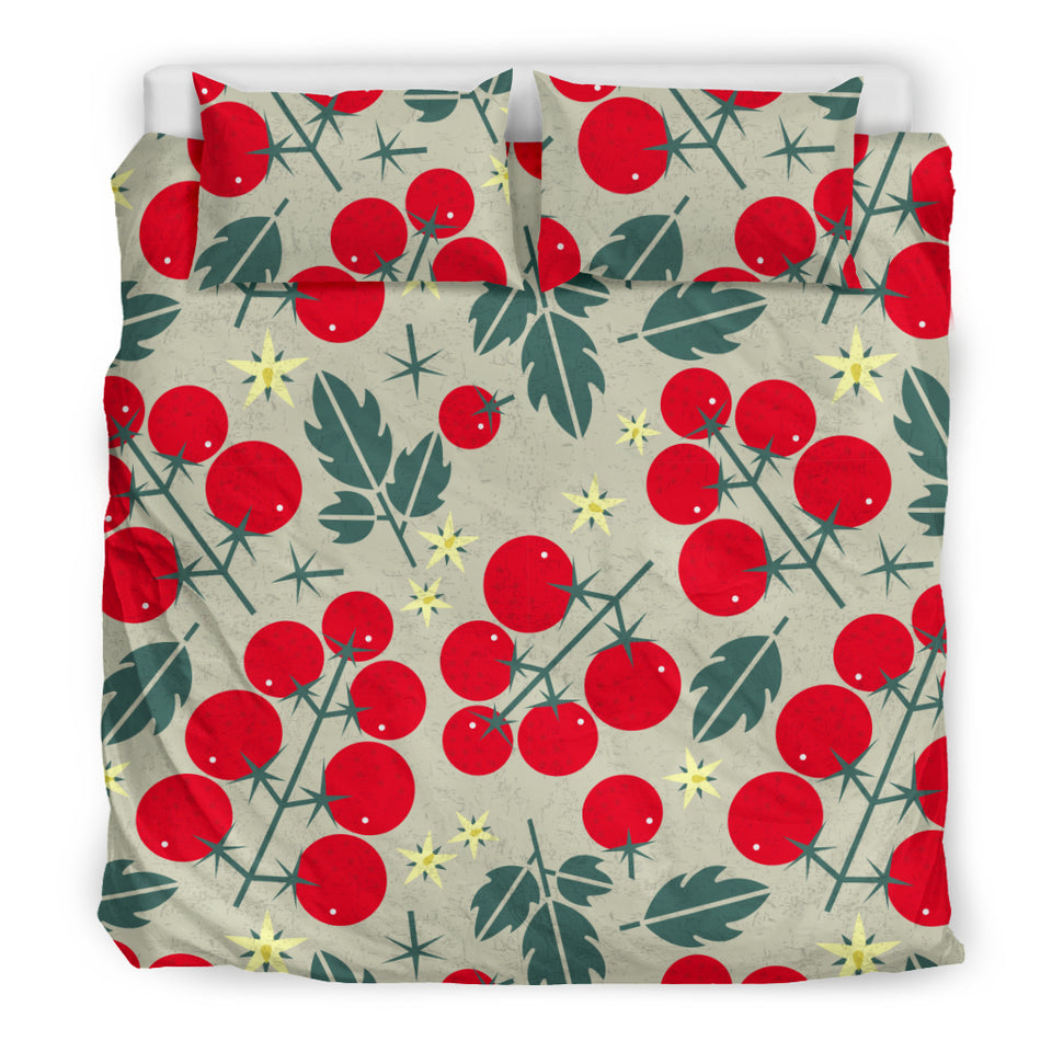 Hand Drawn Tomato Pattern Bedding Set