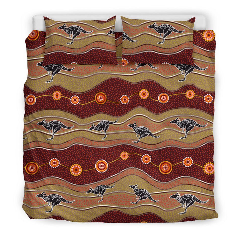 Kangaroo Aboriginal Pattern Bedding Set