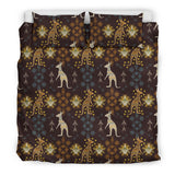 Kangaroo Aboriginal Theme Pattern  Bedding Set